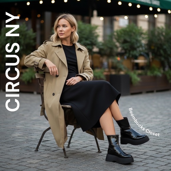 Circus NY by Sam Edelman Garland  Black Patent Platform Boots